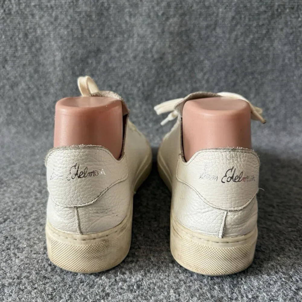 Sam Edelman Poppy Pebbled Leather Low Top Sneaker Women Minimalist Athletic